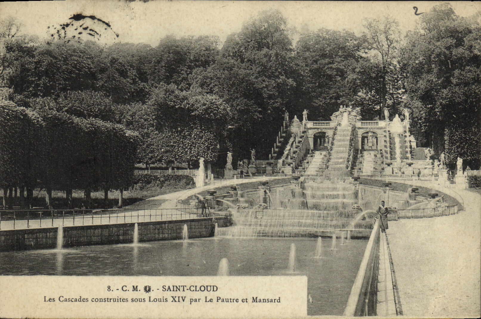 VINTAGE POSTCARD St Cloud the Park cascades