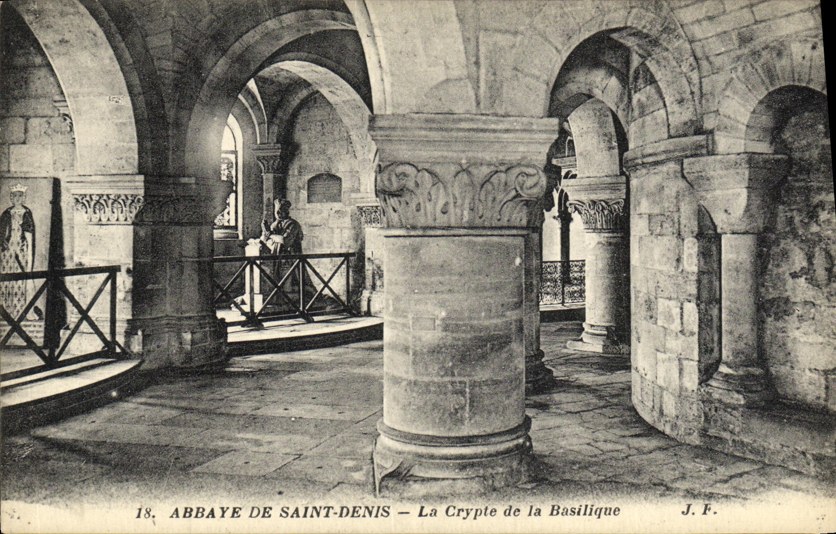 VINTAGE POSTCARD Holy Denis Abbey Of the Crypt of the Basilica
