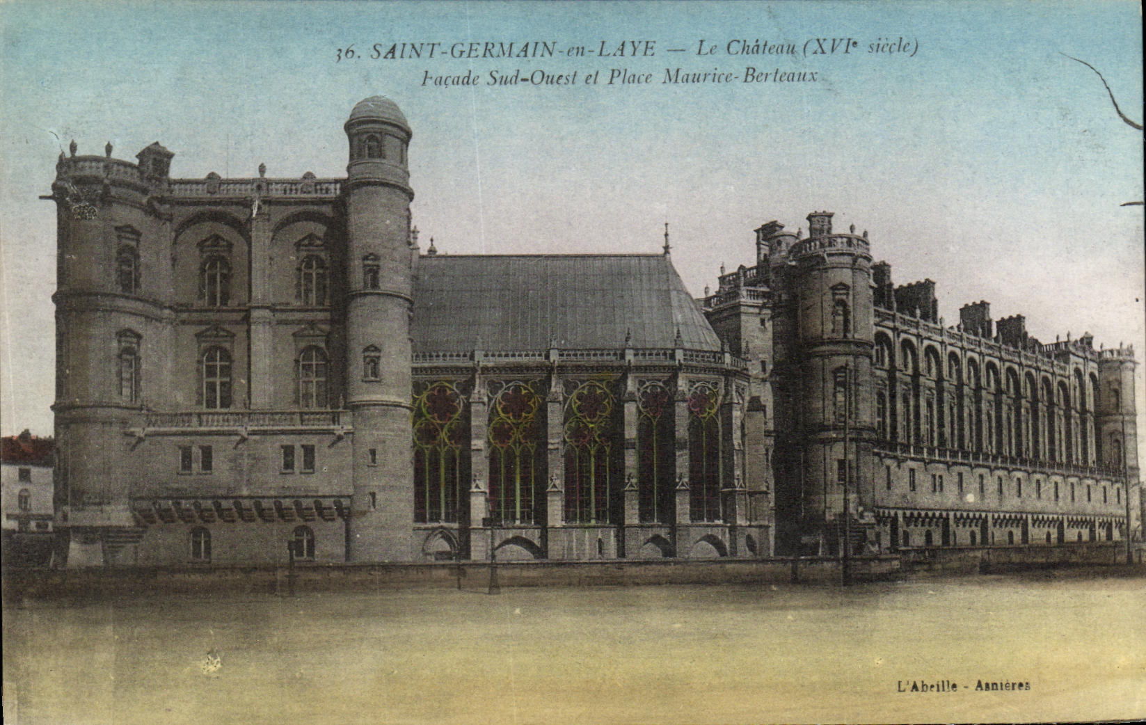 CPA Saint Germain en Laye Le chateau Facade Sud Ouest