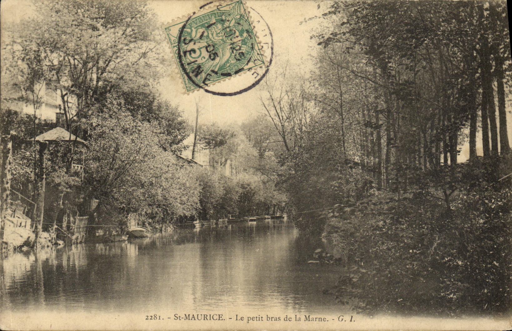 VINTAGE POSTCARD Holy Maurice the small arm of the Marne