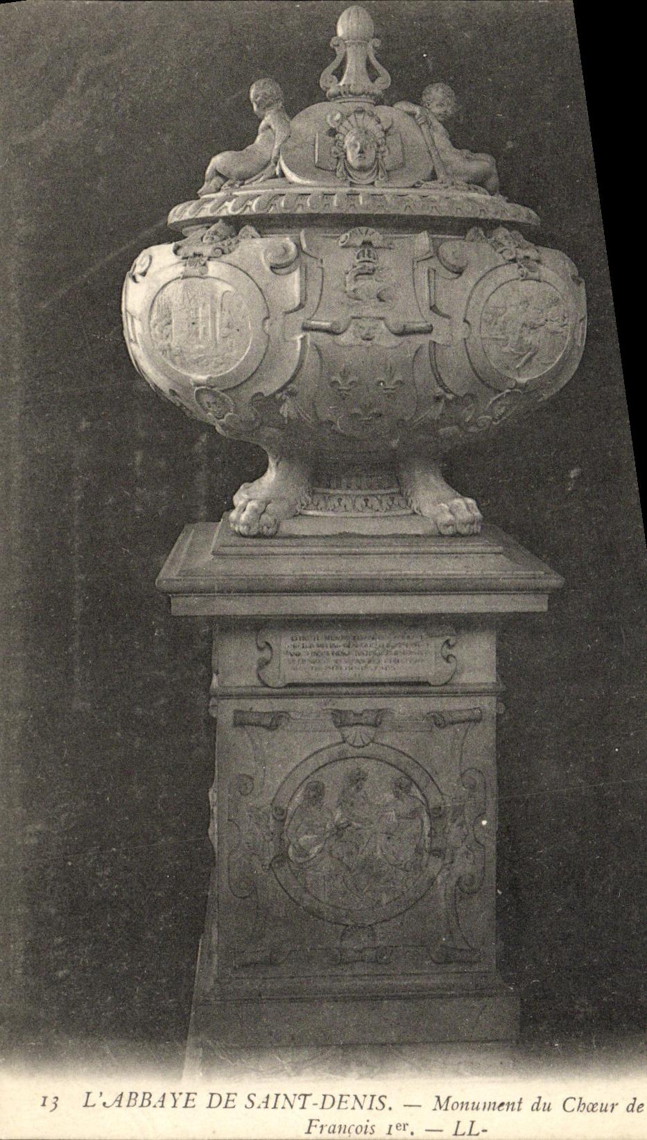 VINTAGE POSTCARD Abbey Of Saint Denis Monumentdu chorus of Francois 1st