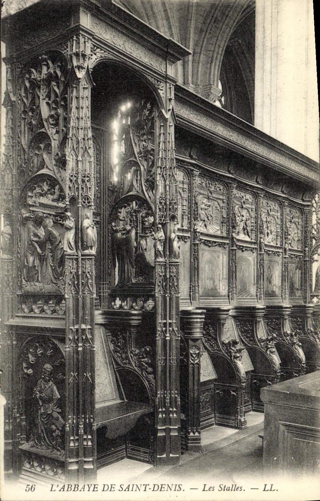 VINTAGE POSTCARD Abbey Of Saint Denis Stalls