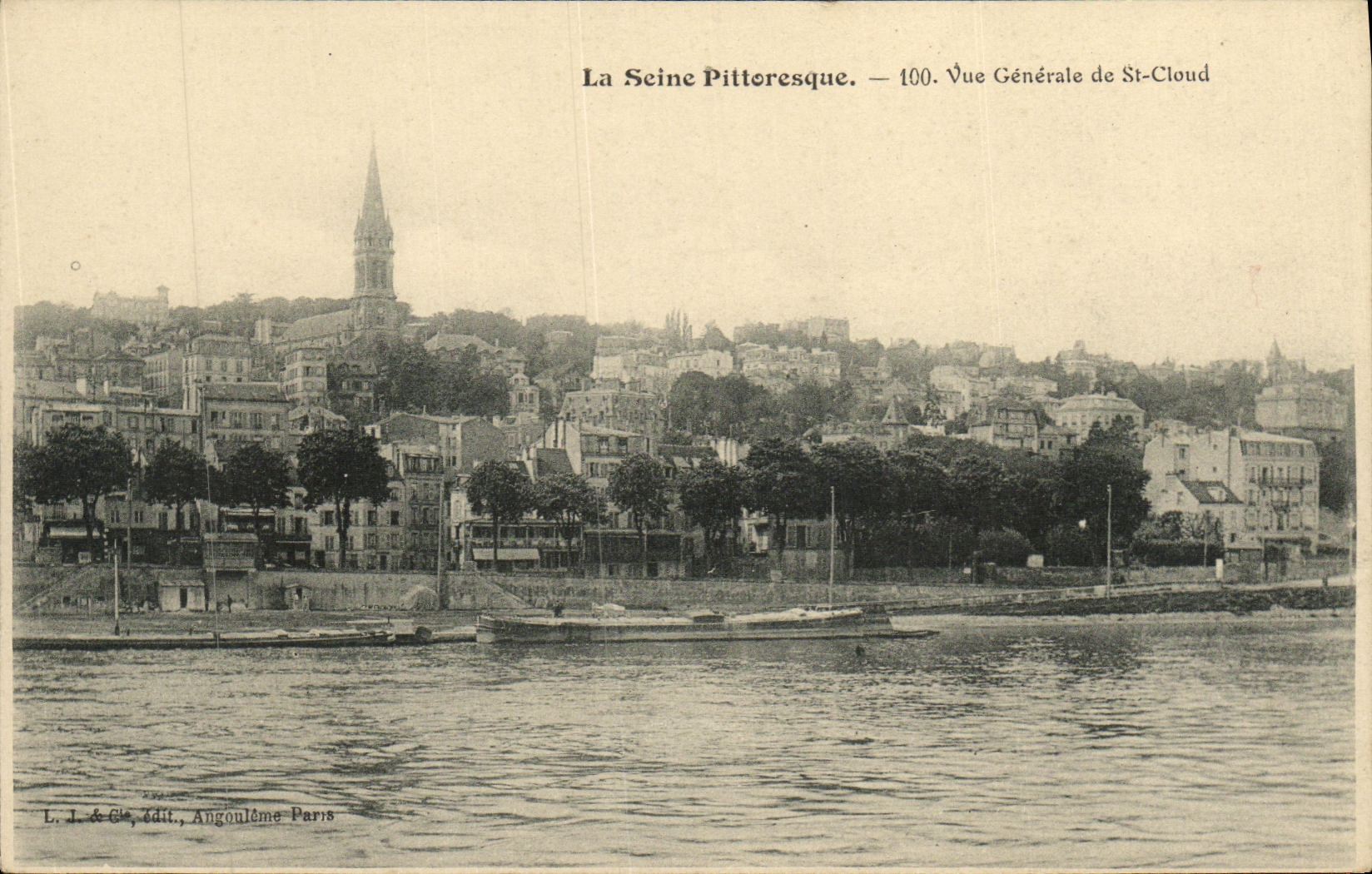 VINTAGE POSTCARD Holy Cloud the Picturesque Seine View