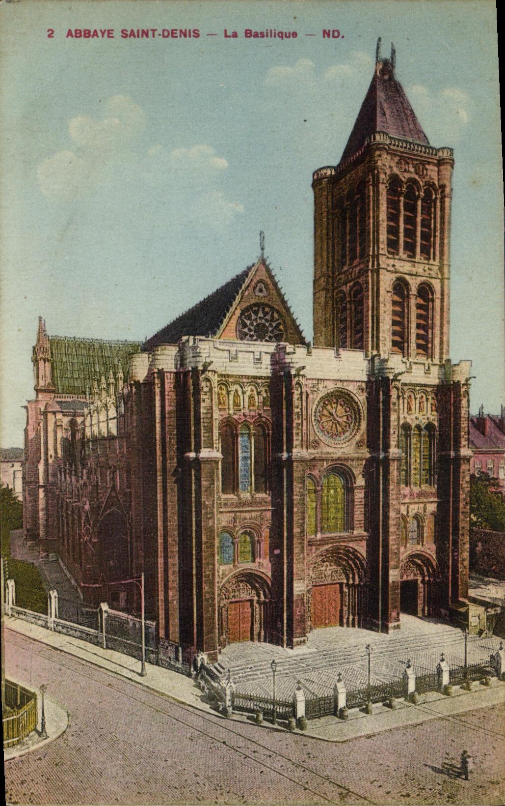 VINTAGE POSTCARD Holy Denis Abbey the Basilica