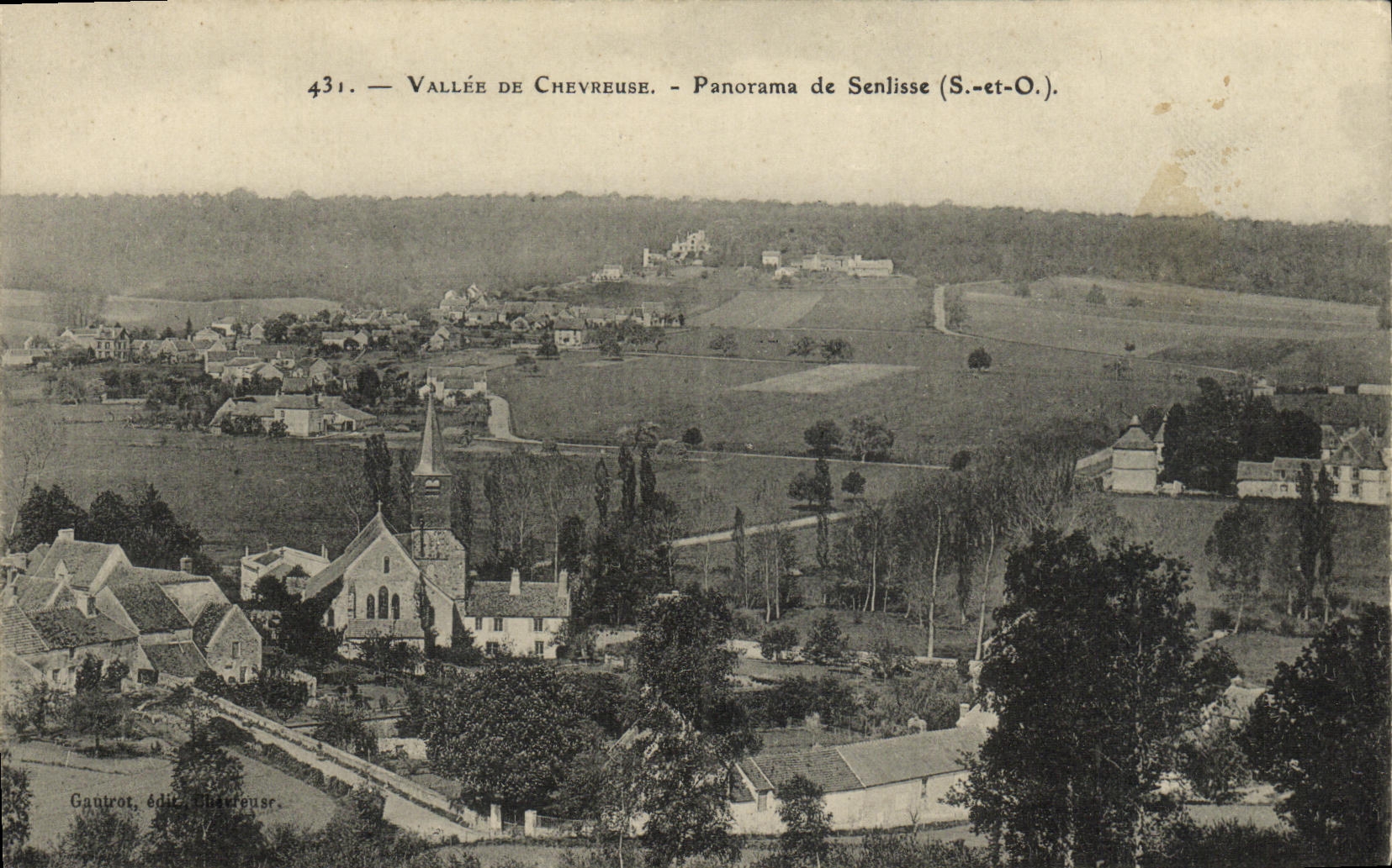 CPA Vallee de la Chevreuse Panorama de Senlisse