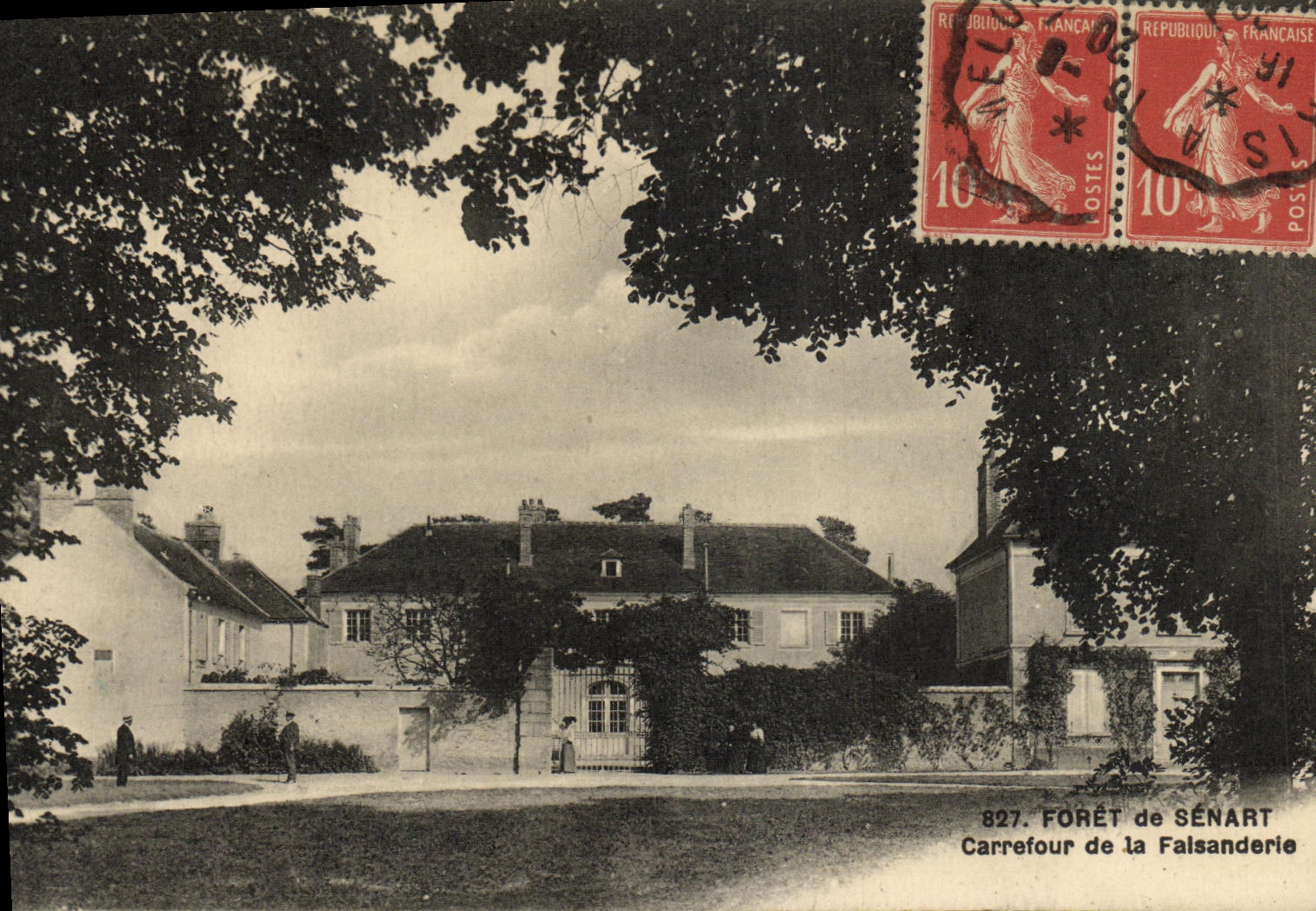 VINTAGE POSTCARD Drill of Senart Crossroads of the Pheasantry