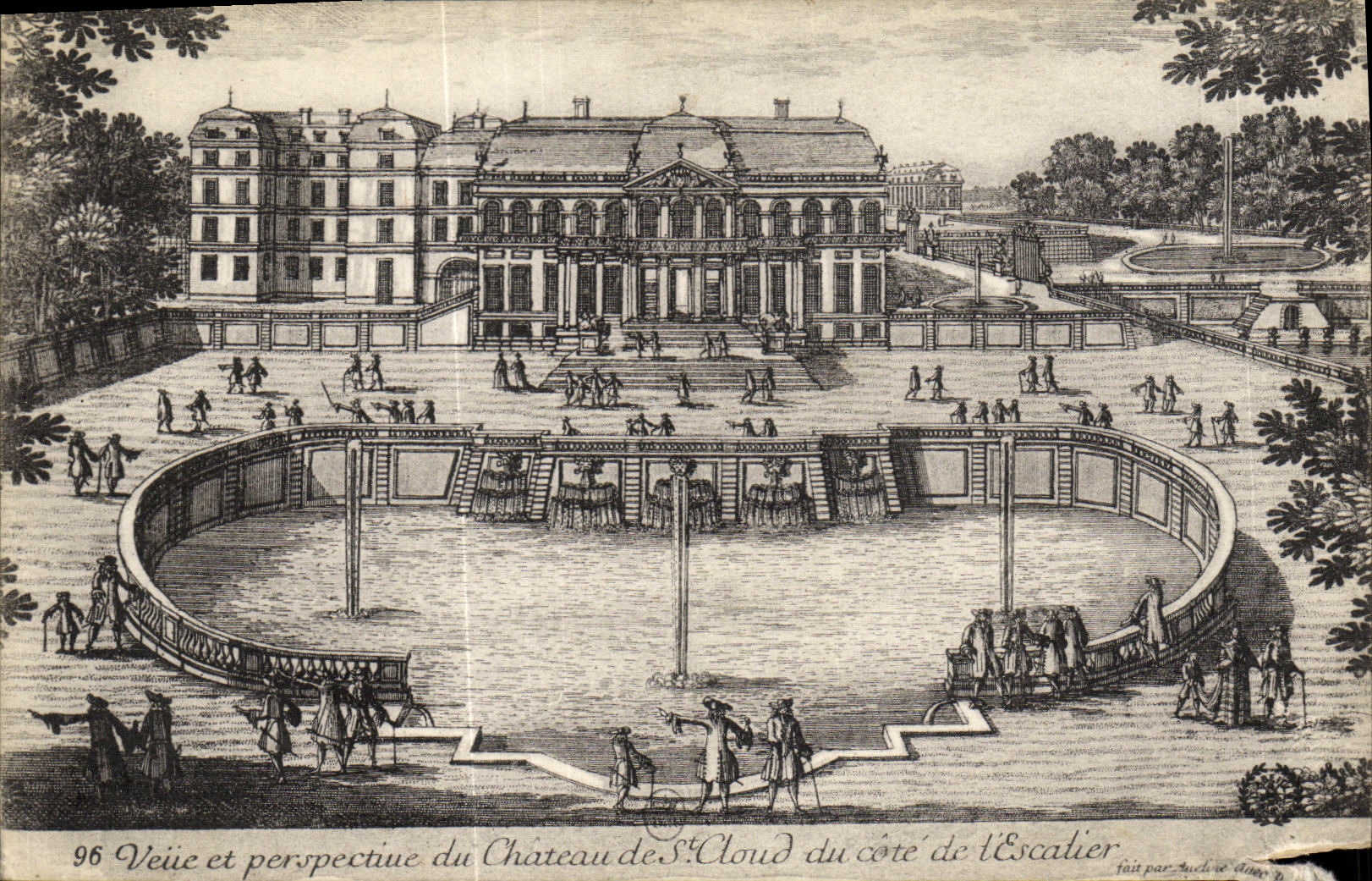 VINTAGE POSTCARD Seen and perspective of the castle