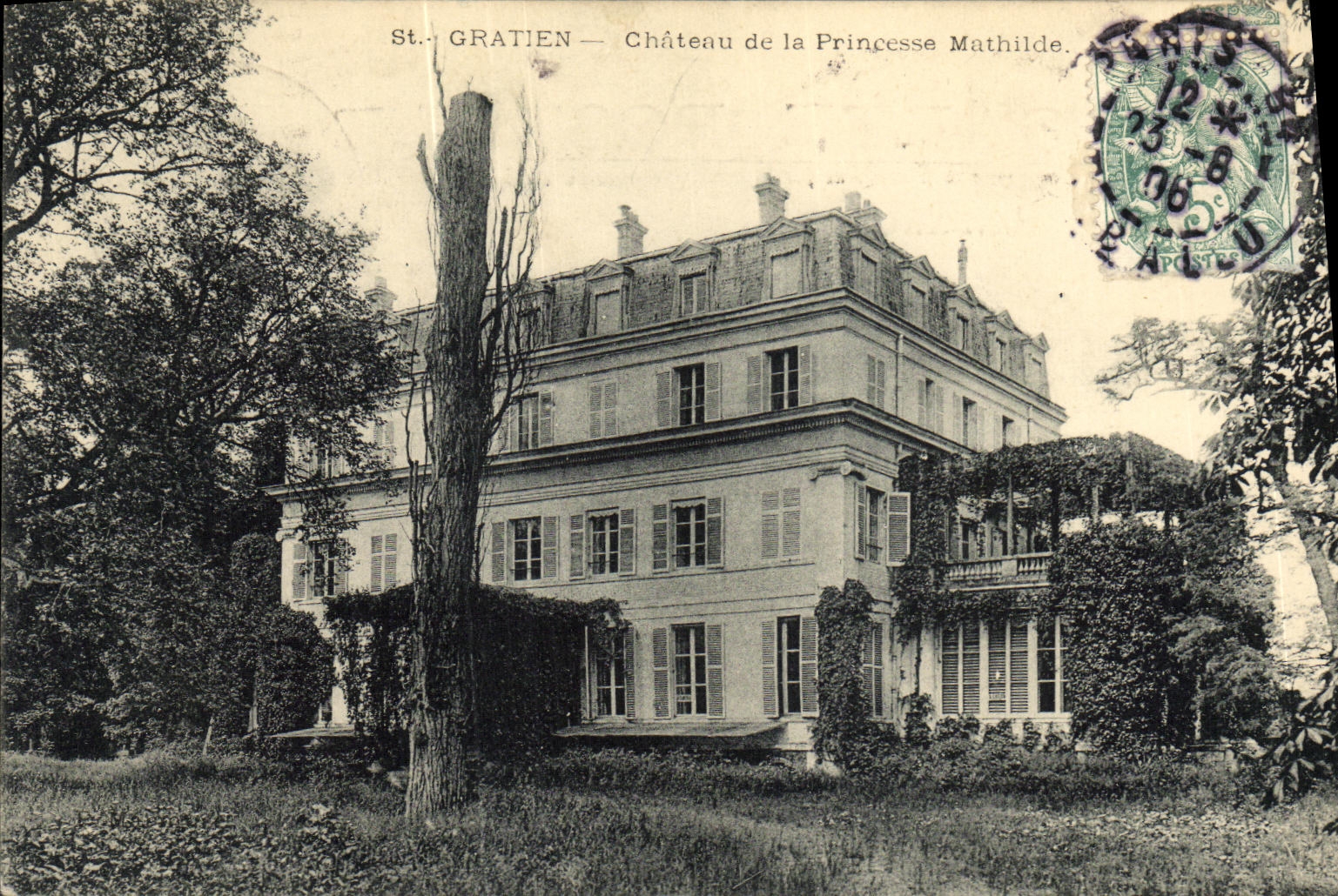 VINTAGE POSTCARD Holy Gratien Castle of the Mathilde Princess