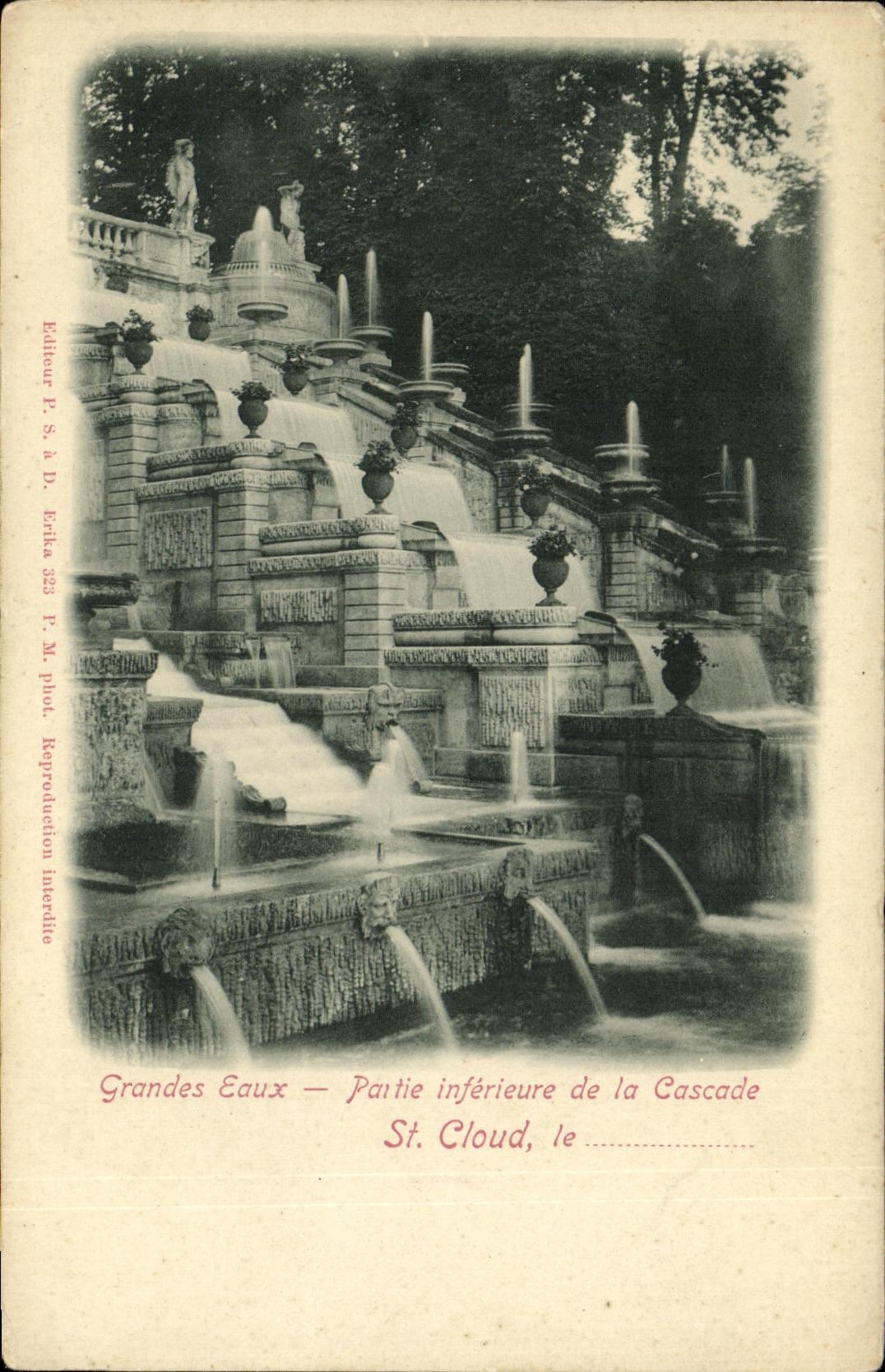 VINTAGE POSTCARD Holy Cloud Large Water Lower part of the Cascade