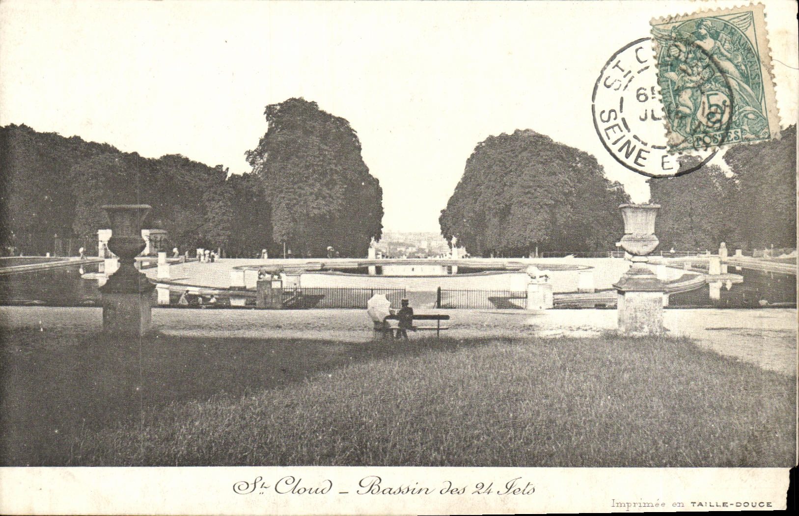 VINTAGE POSTCARD Holy Cloud Basin of the 24 jets