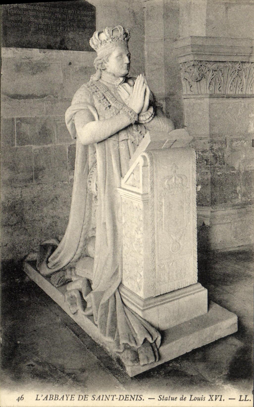 VINTAGE POSTCARD L Abbey of Denis Saint Rules of Louis XVI