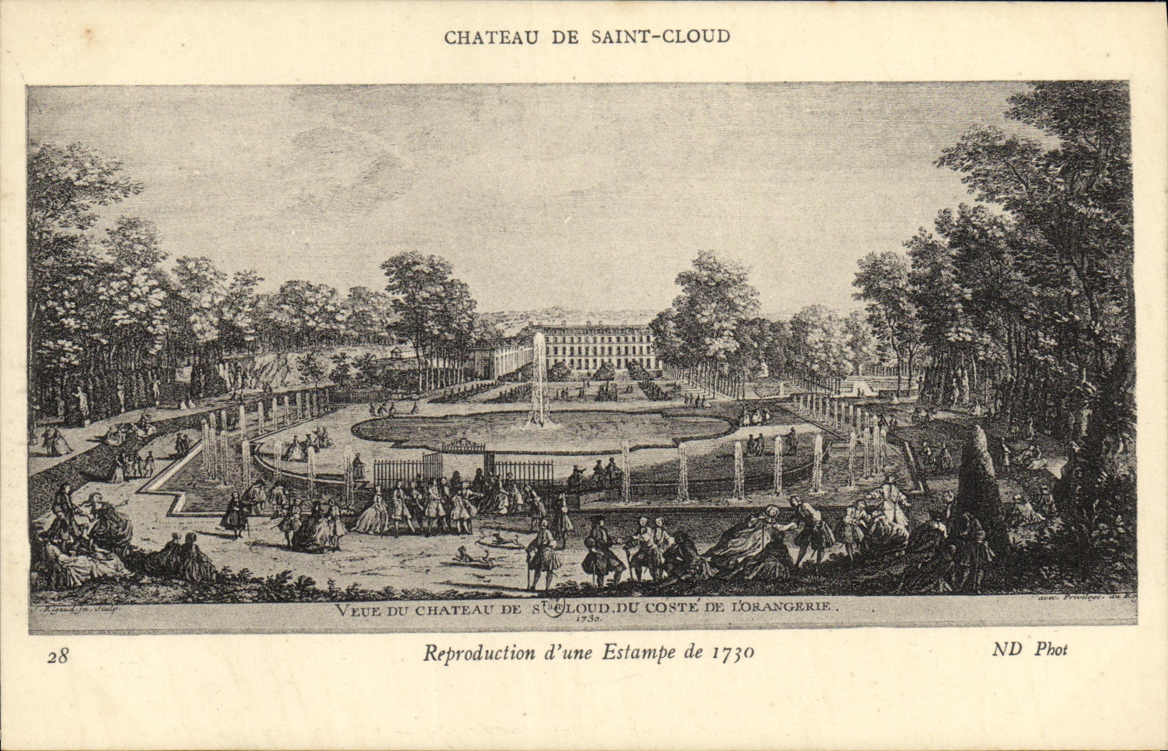 VINTAGE POSTCARD Castle Of Cloud Saint in 1730