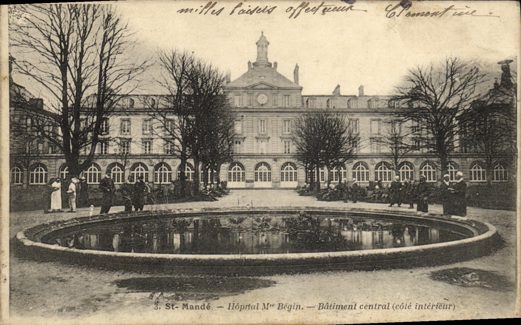 VINTAGE POSTCARD St Mande Hospital Begin Central Building