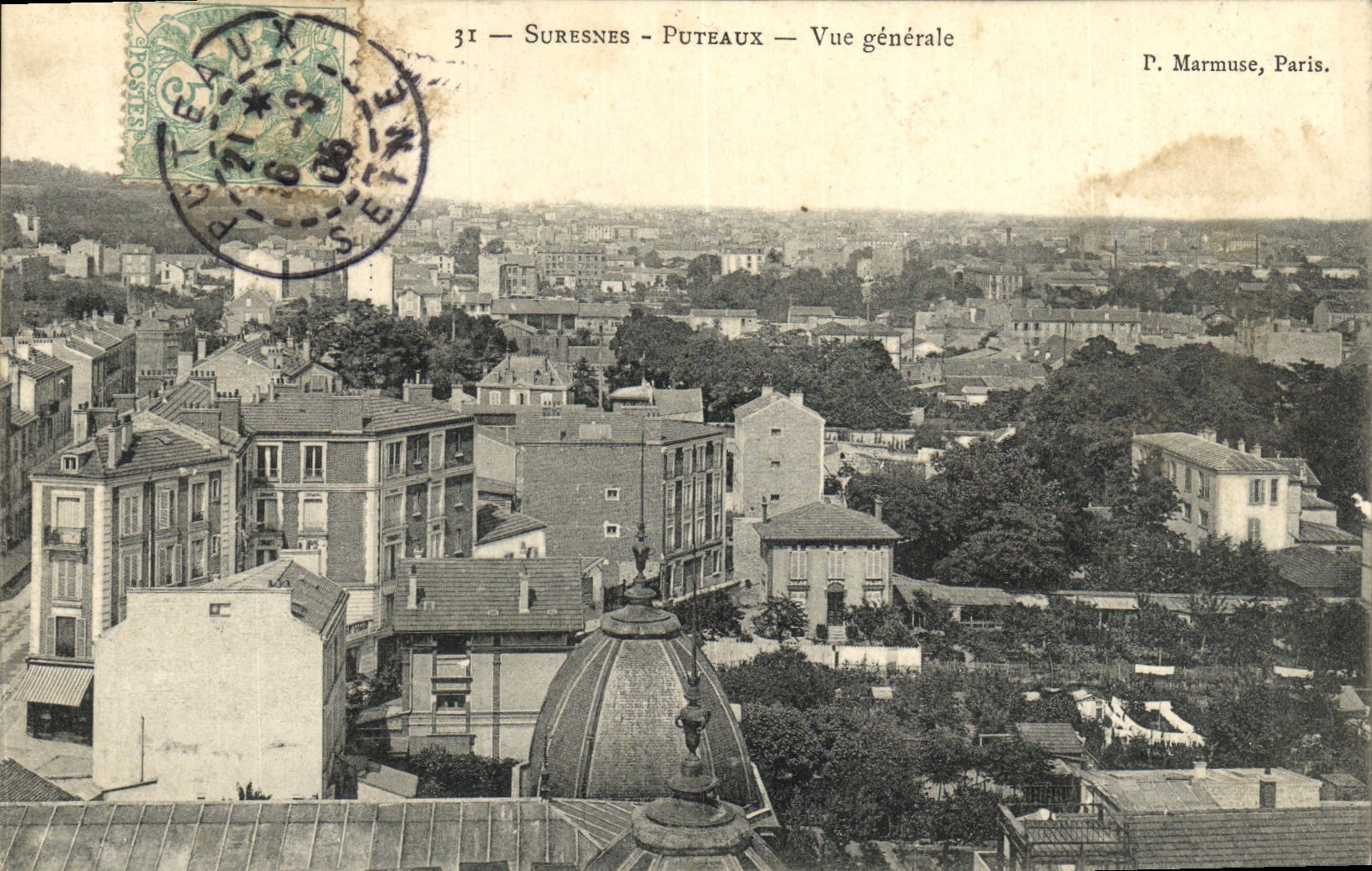 Opinion de Suresnes Puteaux de la POSTAL de la VENDIMIA