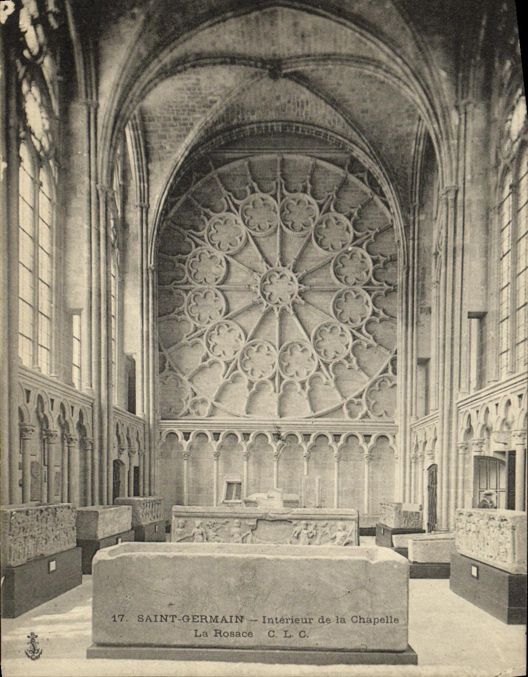 VINTAGE POSTCARD Saint Germain Interior of the Vault the rosette
