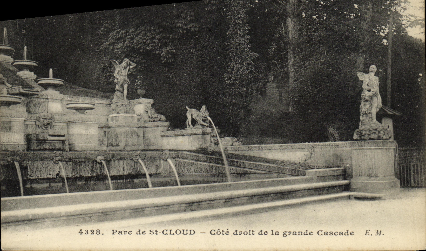 VINTAGE POSTCARD Holy Cloud the Park Right sided of the Large Cascade