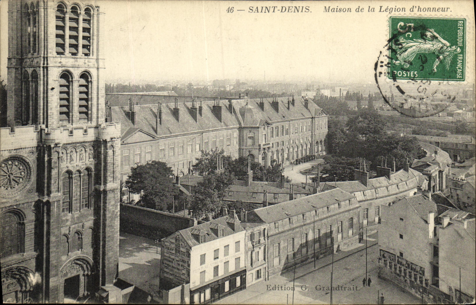 VINTAGE POSTCARD St Denis House of the Legion D honor