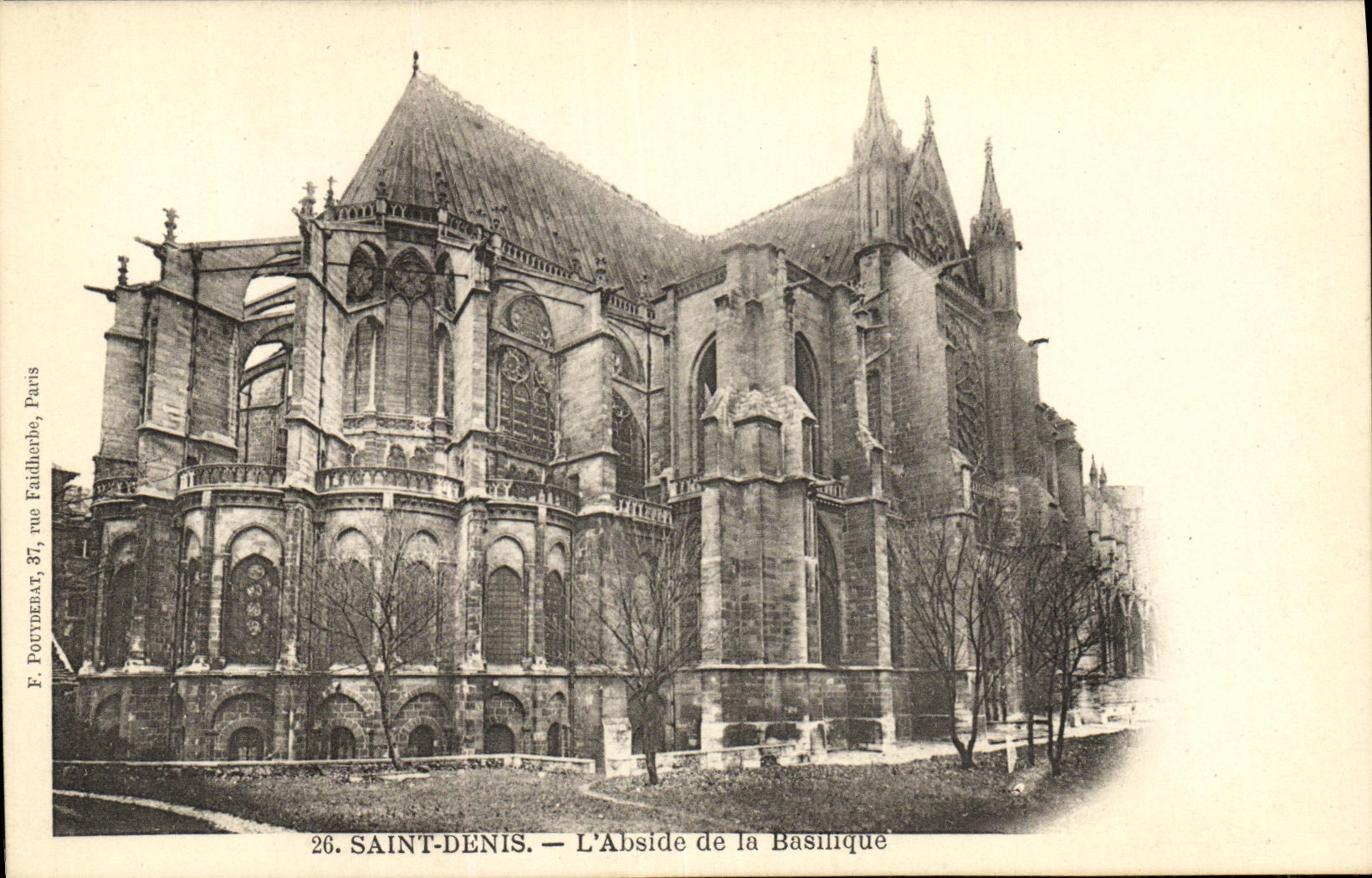 VINTAGE POSTCARD Holy Denis L Apse of the Basilica