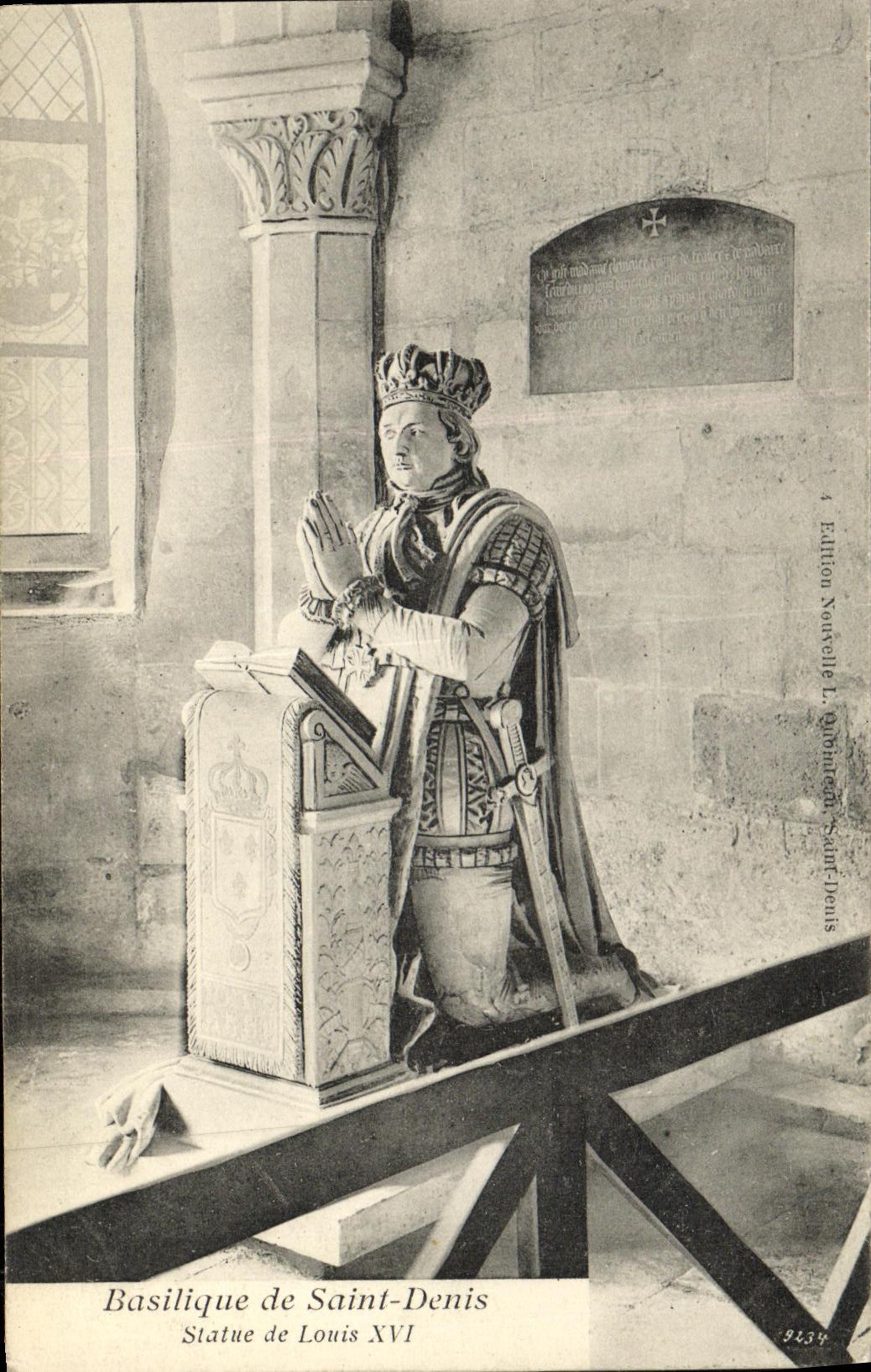 VINTAGE POSTCARD Basilique of Denis Saint Rules of Louis XVI