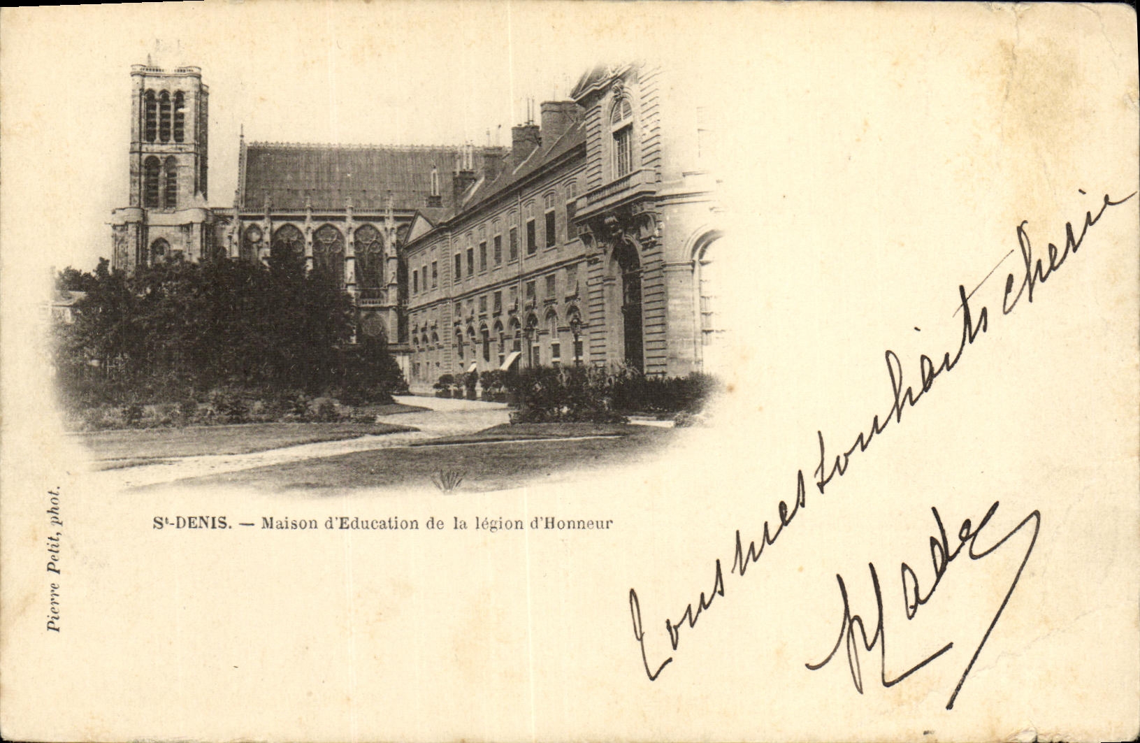 VINTAGE POSTCARD Holy Denis House D Education of the Legion D Honor