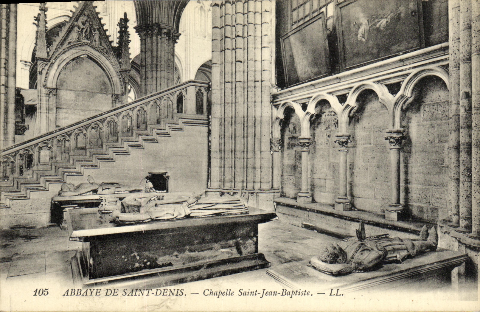VINTAGE POSTCARD Abbey Of Saint Holy Denis Vault Jean Baptist