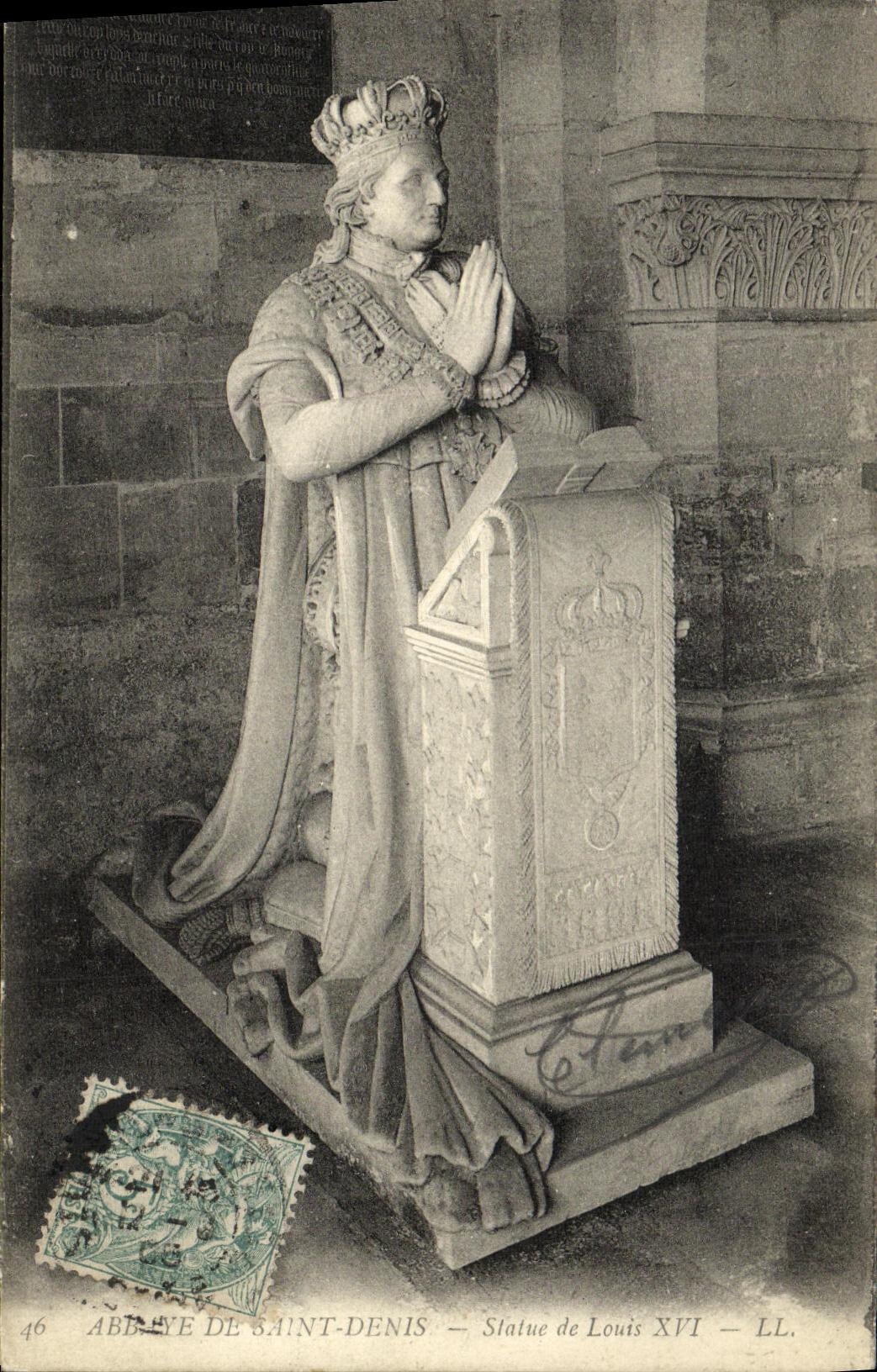 VINTAGE POSTCARD Abbaye Of Denis Saint Rules of Louis XVI