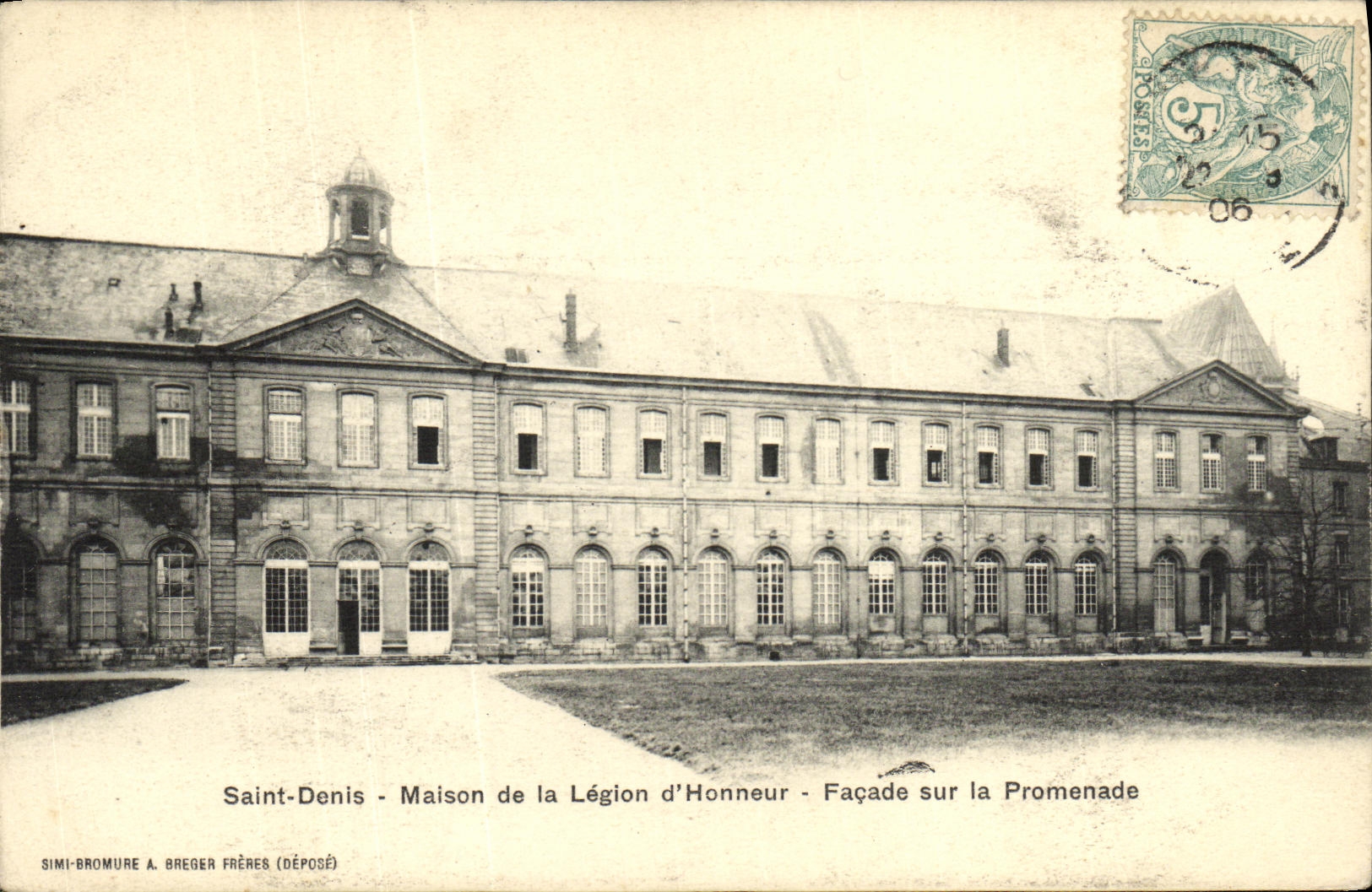 VINTAGE POSTCARD Holy Denis House of the Legion D Honor Frontage on the Walk