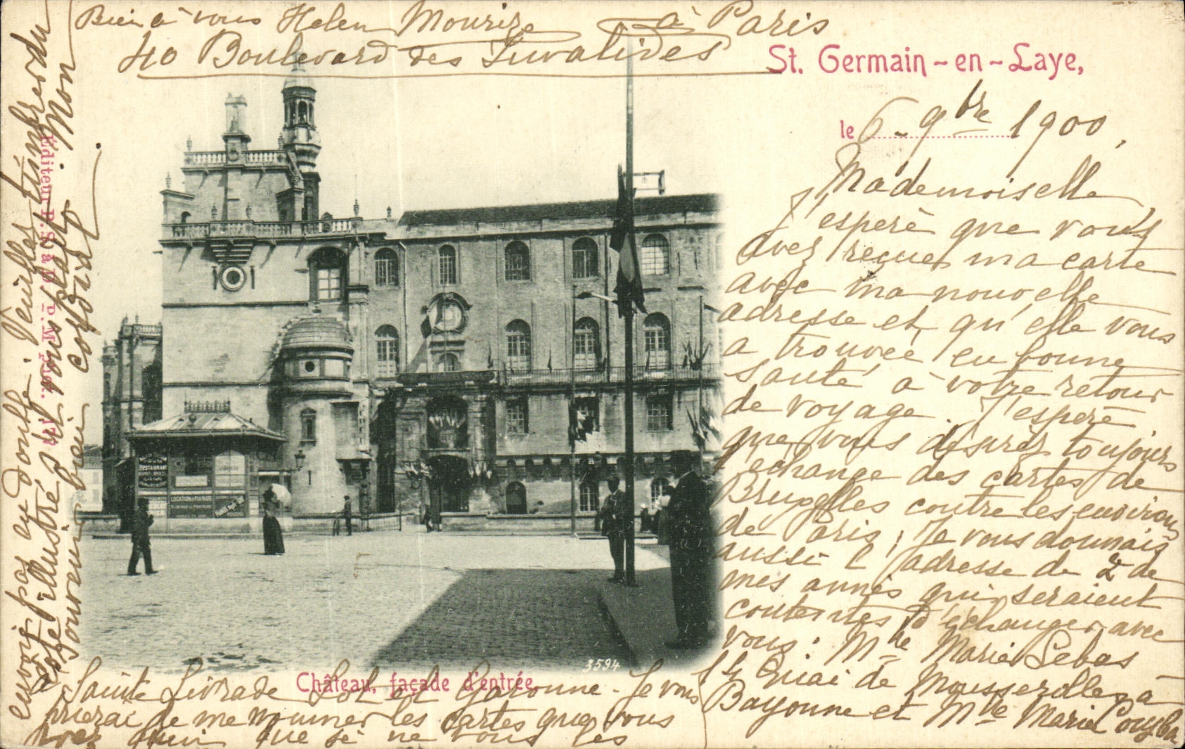 CPA Saint Germain en Laye Chateau Facade d Entree