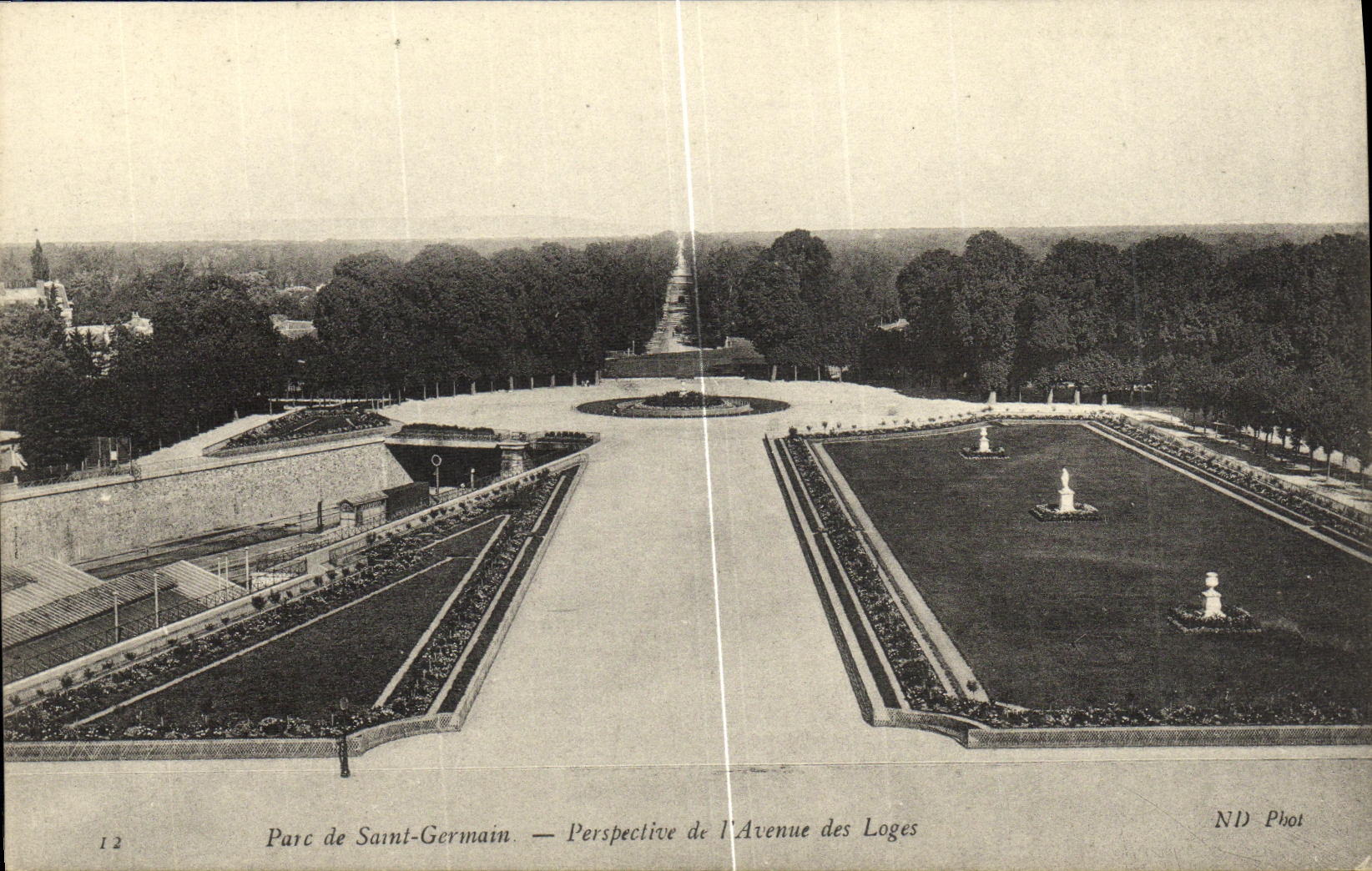 CPA St Germain Perspective de l Avenue des Loges