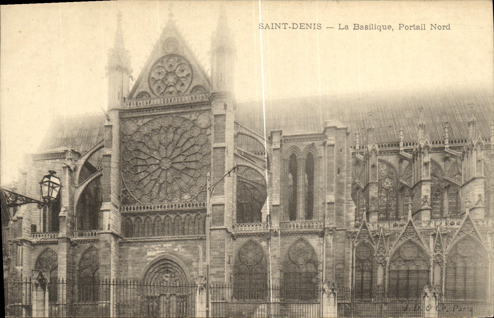 VINTAGE POSTCARD Holy Denis the Northern Basilica Gate