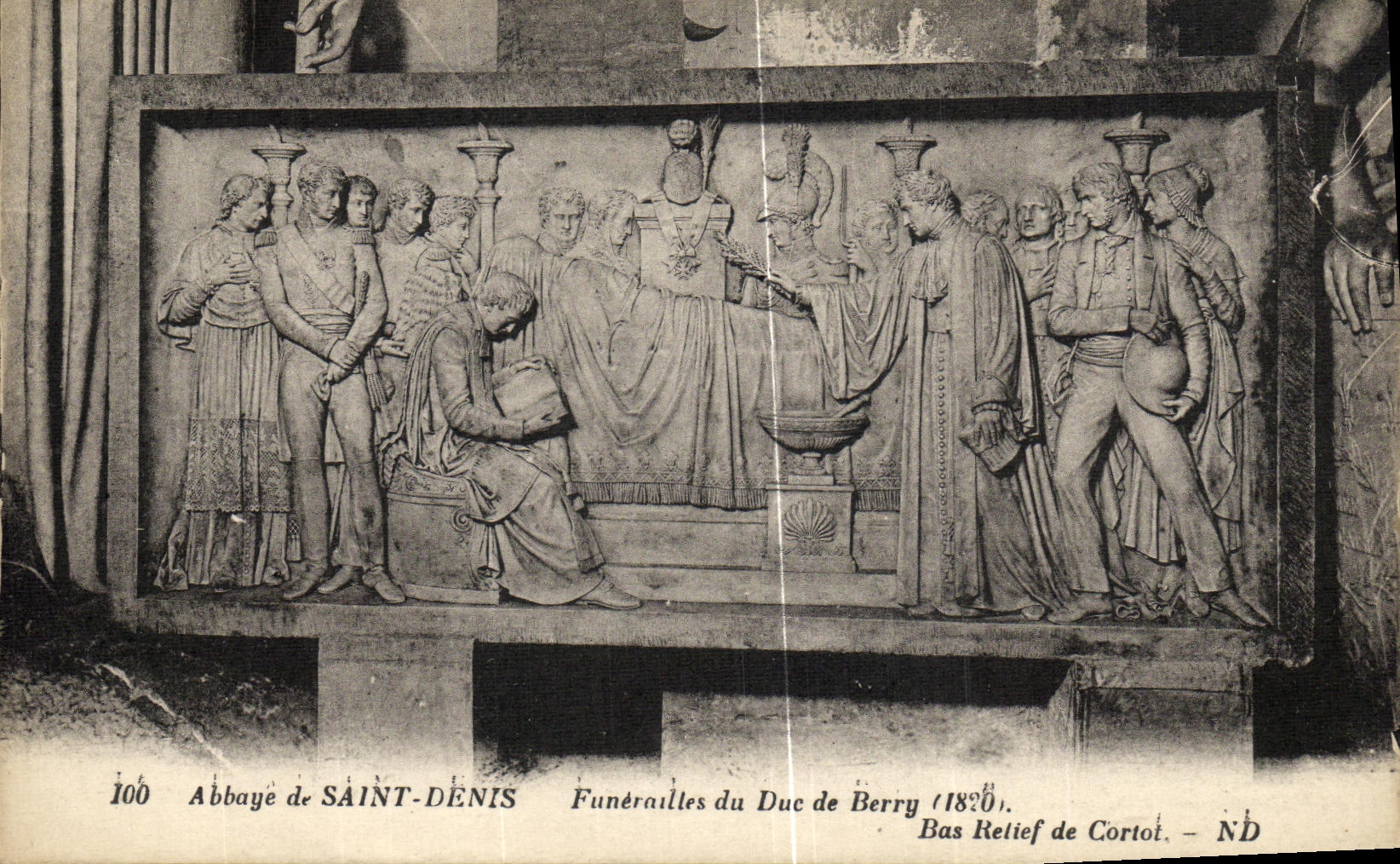 Abadia de la POSTAL de la VENDIMIA Saint del entierro de Denis del duque de la relevacion baja de la baya de Cortot