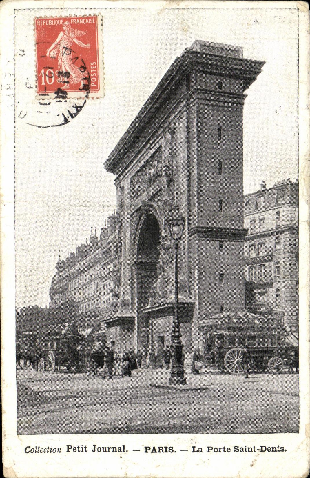 CPA Collection Petit Journal Paris La Porte Saint Denis