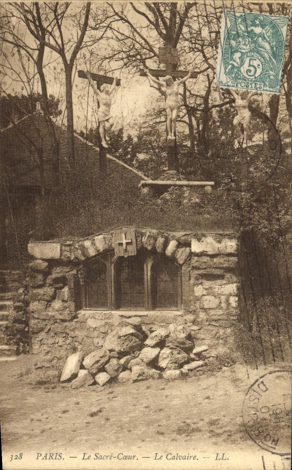 VINTAGE POSTCARD Paris the Sacring Heart the Martyrdom