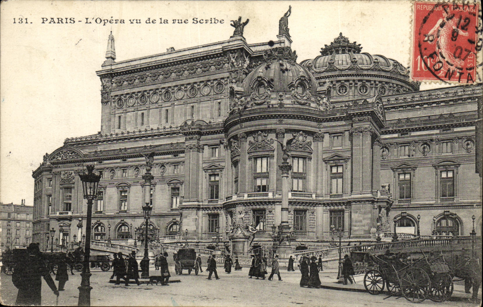CPA Paris L Opera vu de la vue Scribe