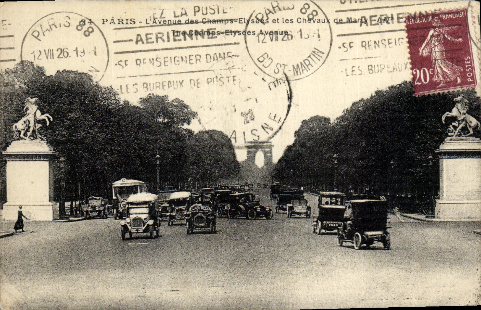 CPA Paris L Avenue des Champs Elysees