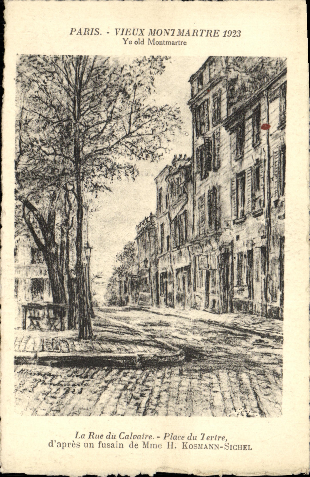 CPA Vieux Montmartre Paris La rue du calvaire Place du Tertre