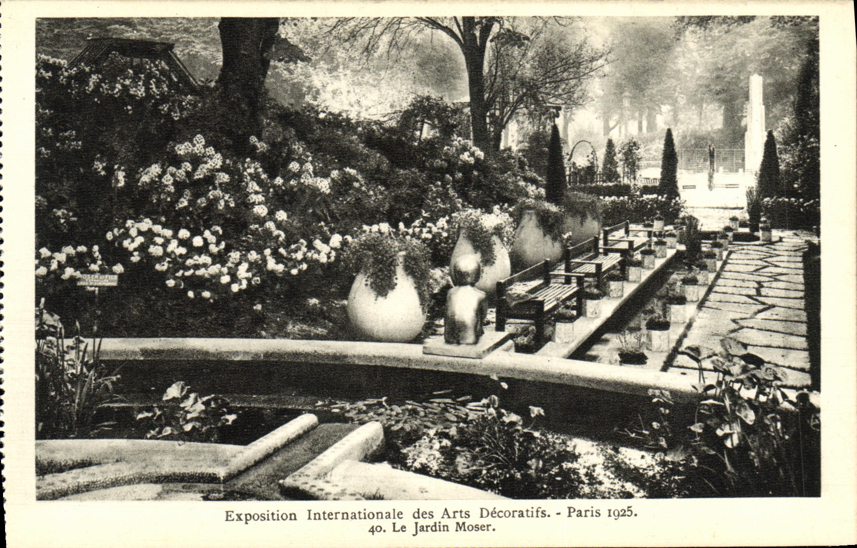 CPA Exposition Internationale des Arts Decoratifs Paris Le Jardin Moser
