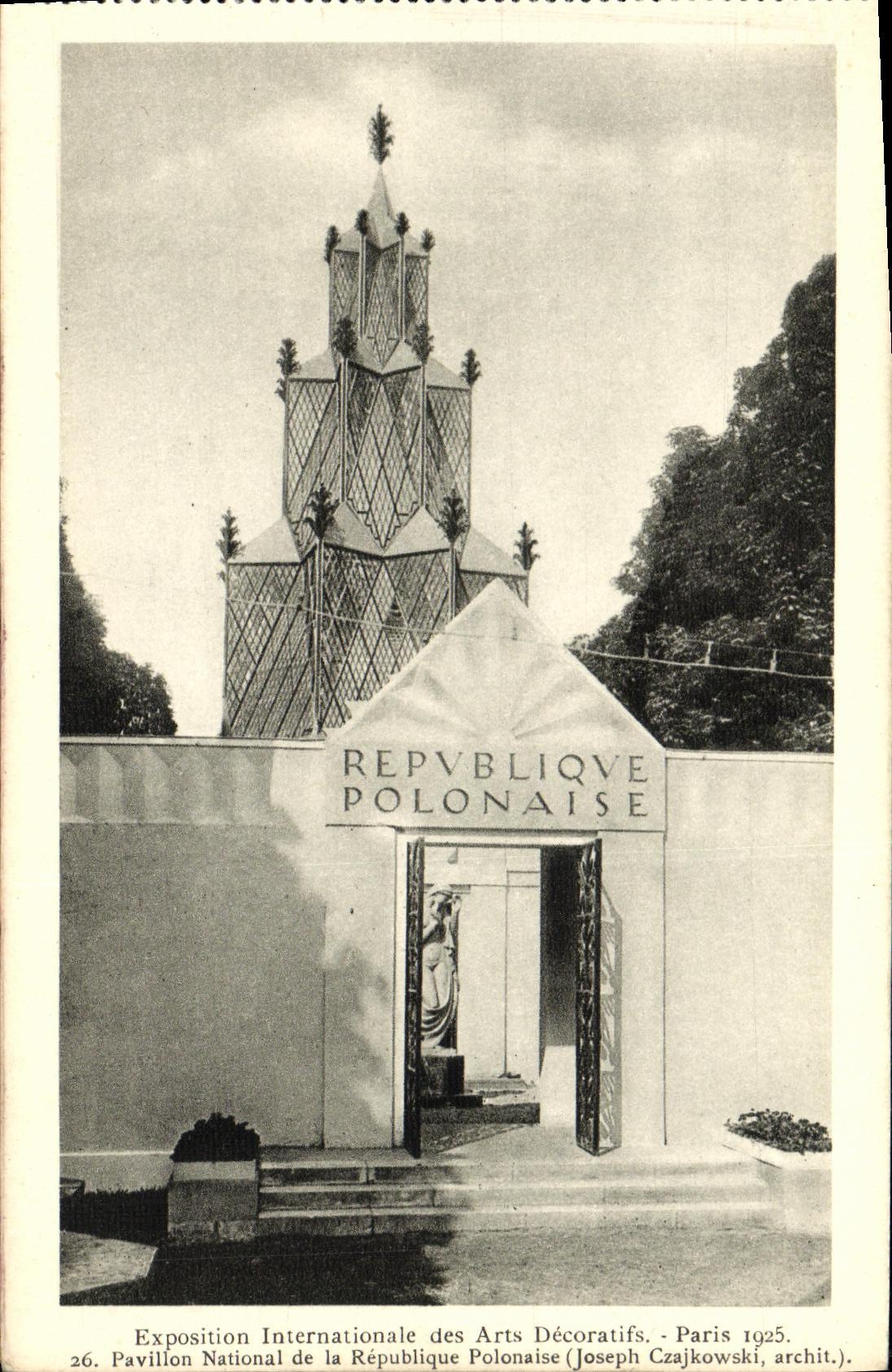 CPA Exposition Internationale des Arts Decoratifs Paris Pavillon National de la Republique Polonaise Pologne