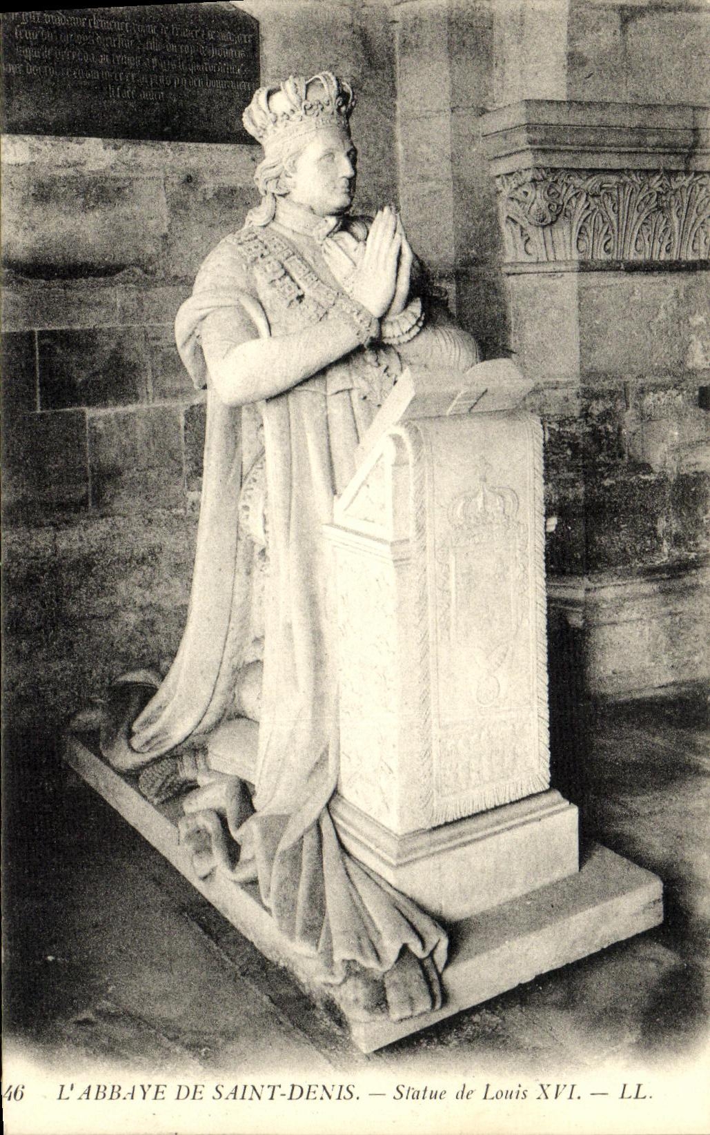 VINTAGE POSTCARD L Abbey Denis Saint Rules of Louis XVl