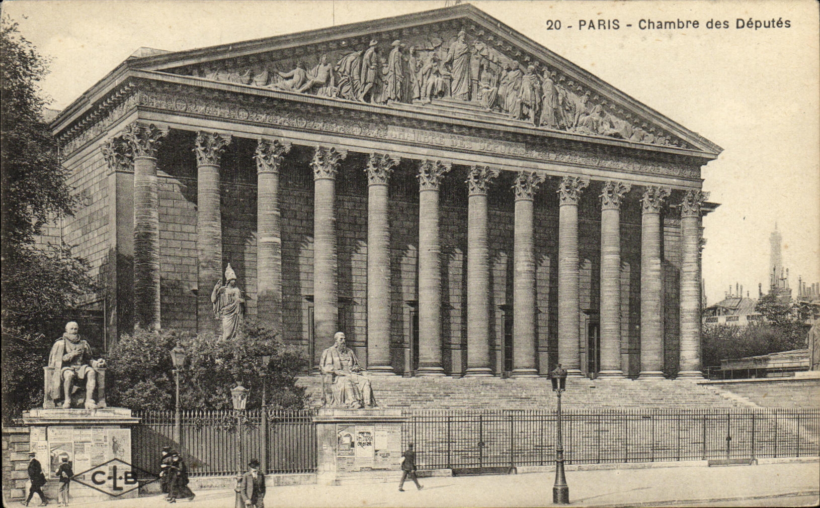 Camara de los Comunes de Paris de la POSTAL de la VENDIMIA la torre Eiffel