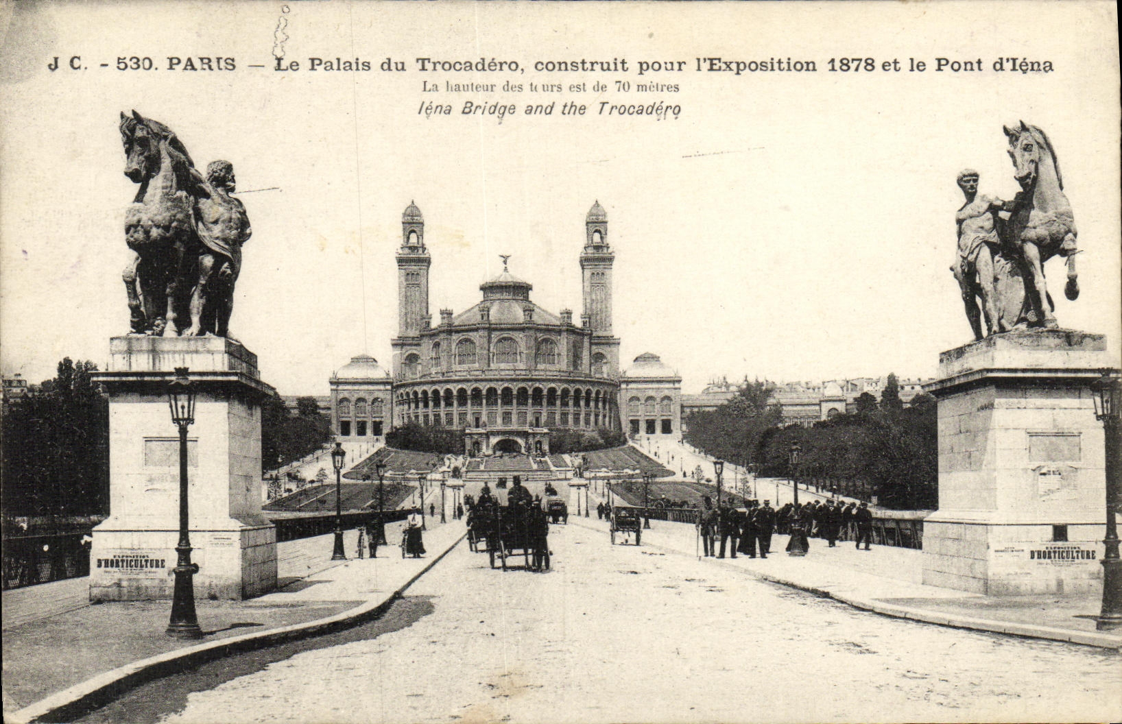 CPA Paris La Palais du Trocadero construit pour l Exposition et le pont d lena