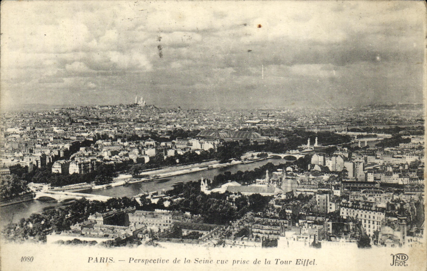 CPA Paris Perspectice de la Seine vue prise de la Tour Eiffel