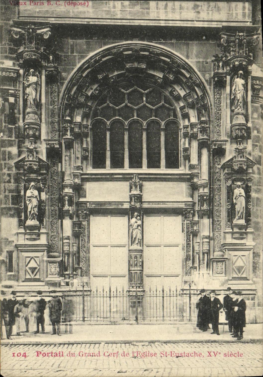 CPA Paris Portail du grand cerf de l eglise St Eustache