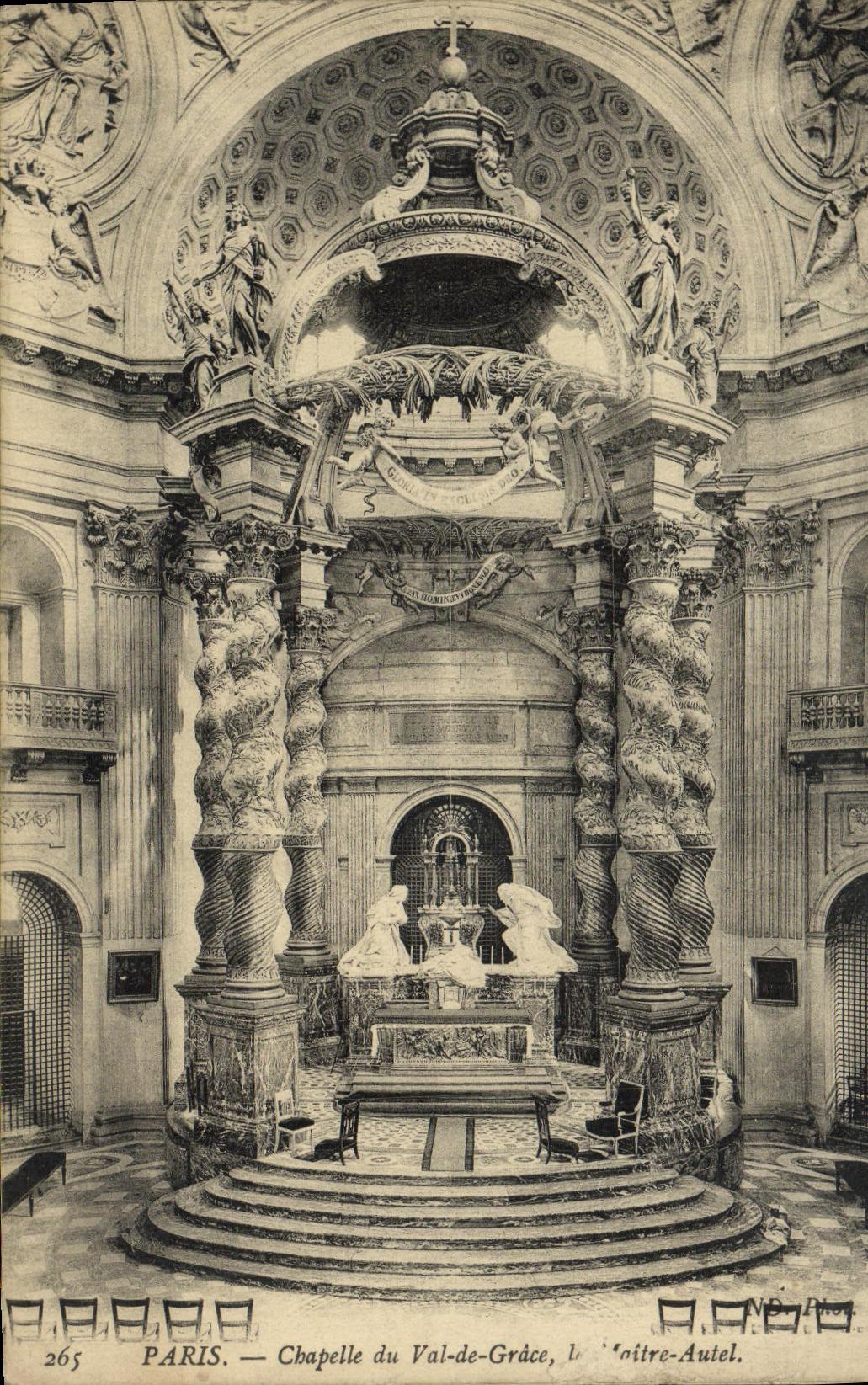 VINTAGE POSTCARD Paris Vault of the Val de Grace the Master furnace bridge