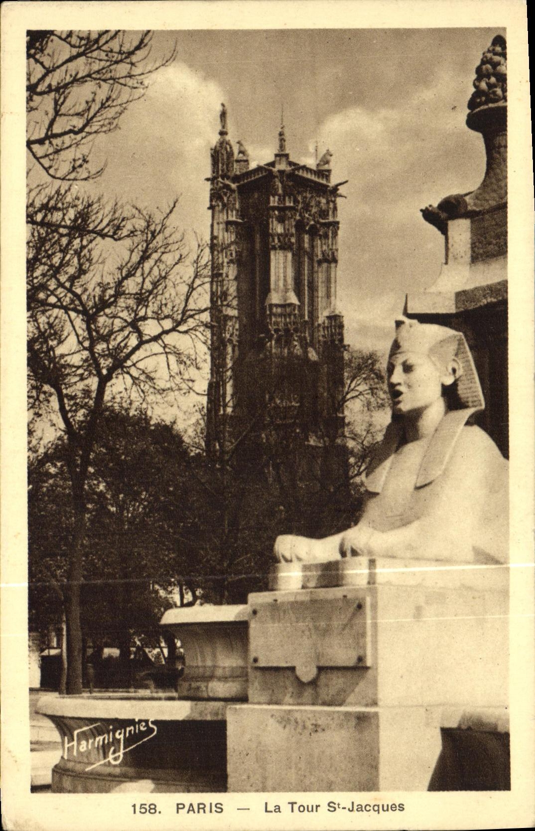 CPA Paris La Tour St Jacques Sphinx