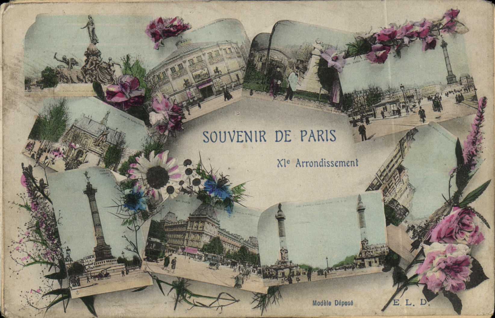 VINTAGE POSTCARD Paris Souvenir 9th