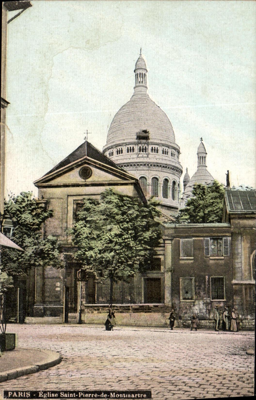 VINTAGE POSTCARD Paris Church Saint Pierre of Montmartre