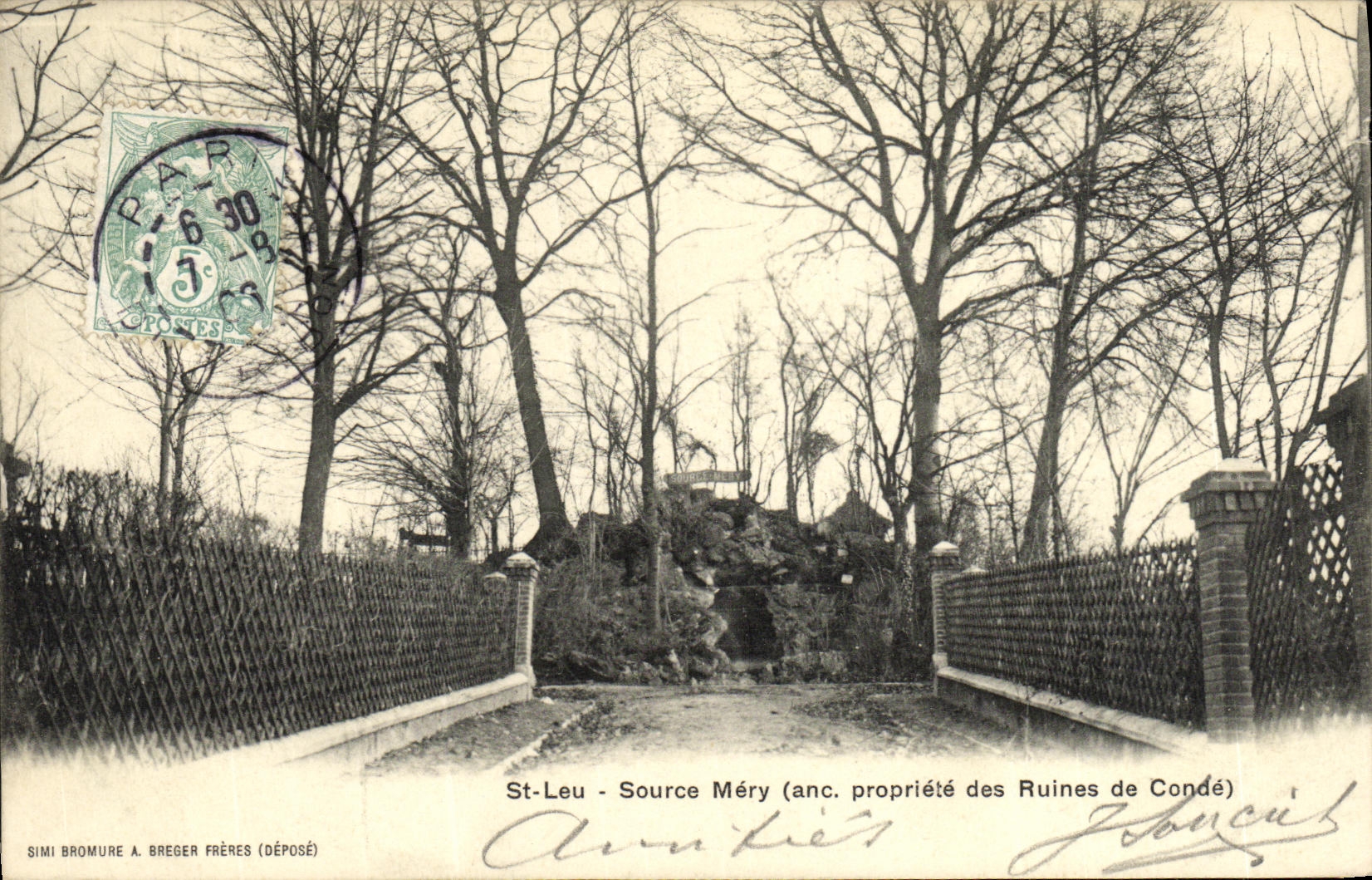 CPA Saint Leu Source Mery Ancienne propriete des ruines de Conde