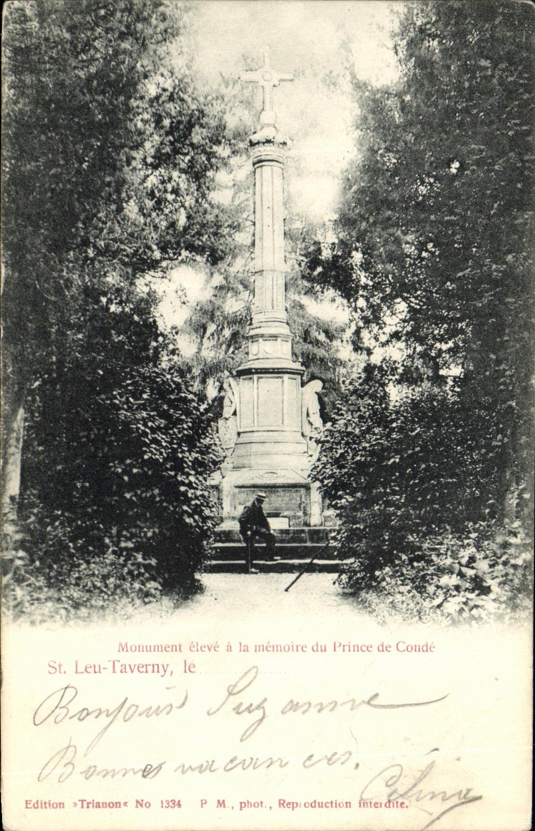 CPA Saint Leu Taverny Monument eleve a la memoire du Prince de Conde