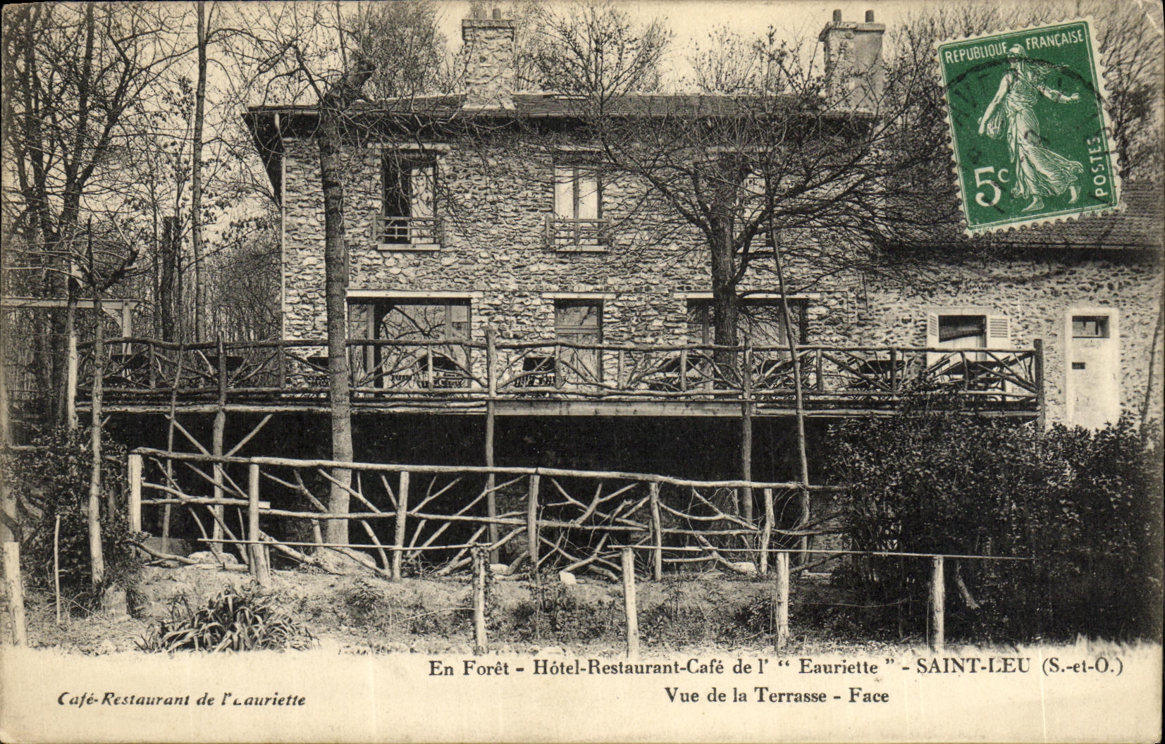 CPA Saint Leu La Foret Hotel Restaurant Cafe de l Eauriette Vued e al terrasse